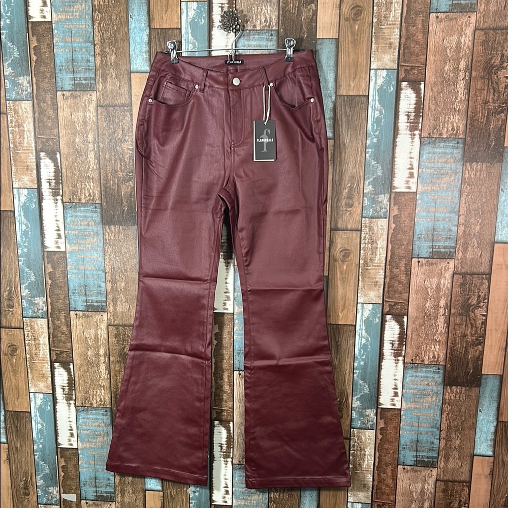 Flamingos large red bootcut trendy Pants